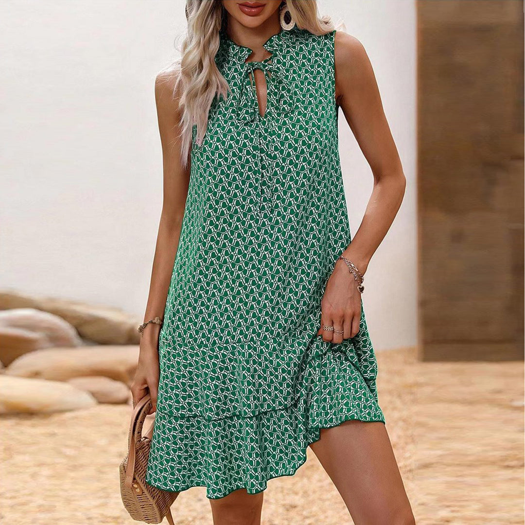 Linda™ | Elegant ærmeløs kjole med V-hals