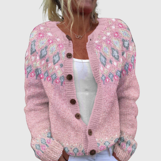 Sofia™ | Let cardigan med legende print