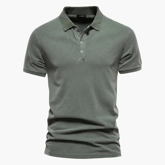 Kortermet slim fit poloskjorte for herrer