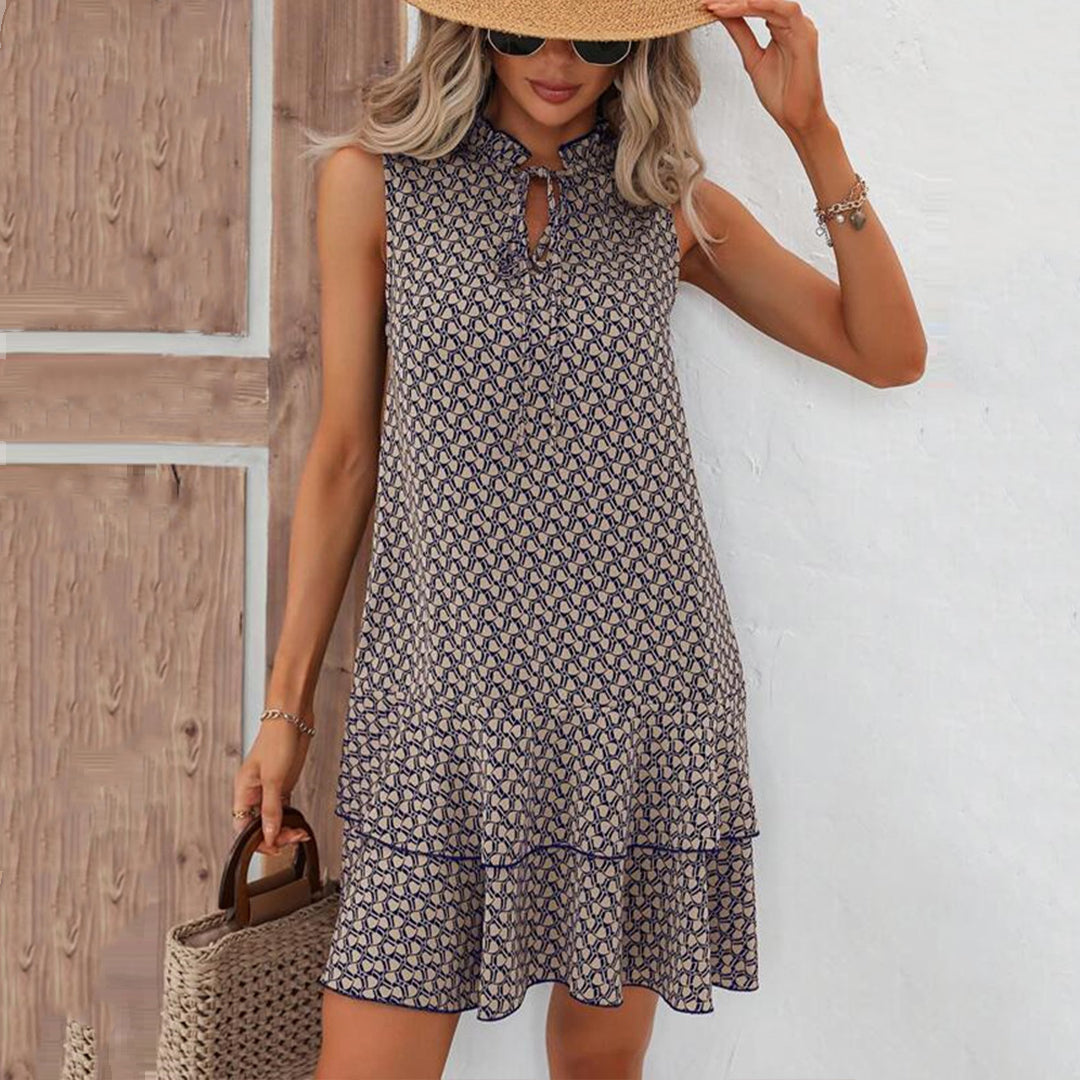 Linda™ | Elegant ærmeløs kjole med V-hals