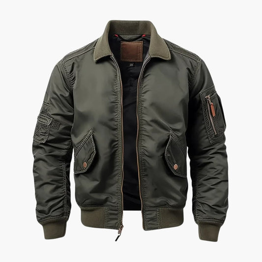 Bomberjakke til herre med klafflommer