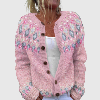 Sofia™ | Let cardigan med legende print