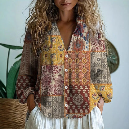 Sofia™ | Boheme Patchwork Bluse