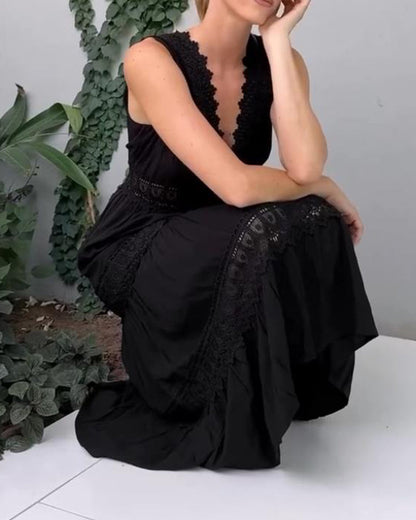 Aurélie™ | Elegant Blondekjole med V-udskæring