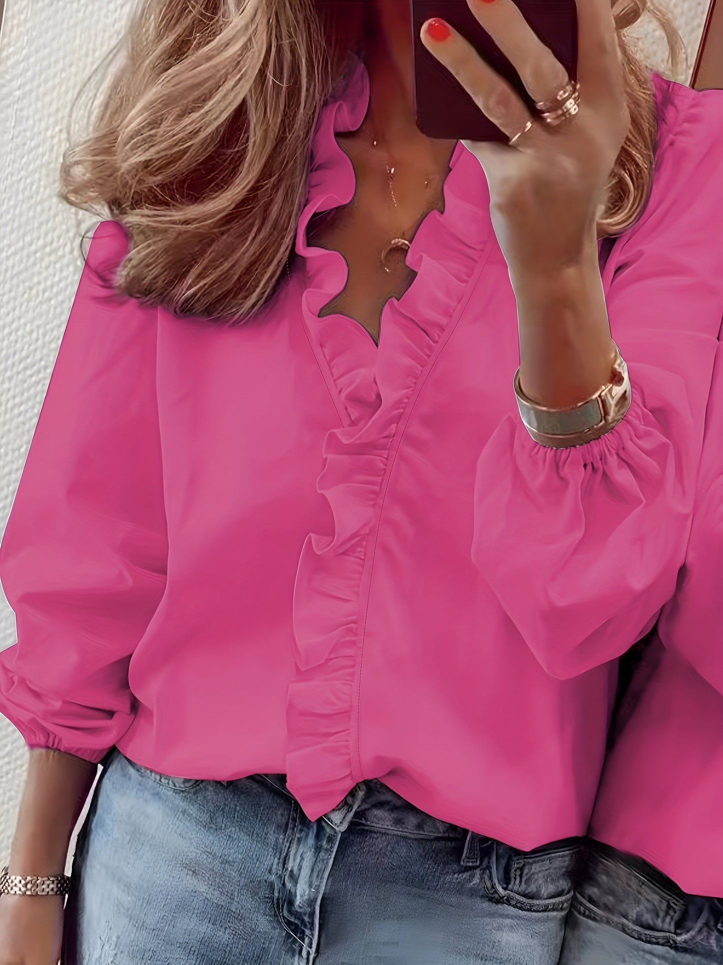 Romina™ – Luftig og elegant bluse med flæser